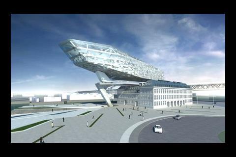 Zaha Hadid's design for the Port Authority building in Antwerp, Belgium